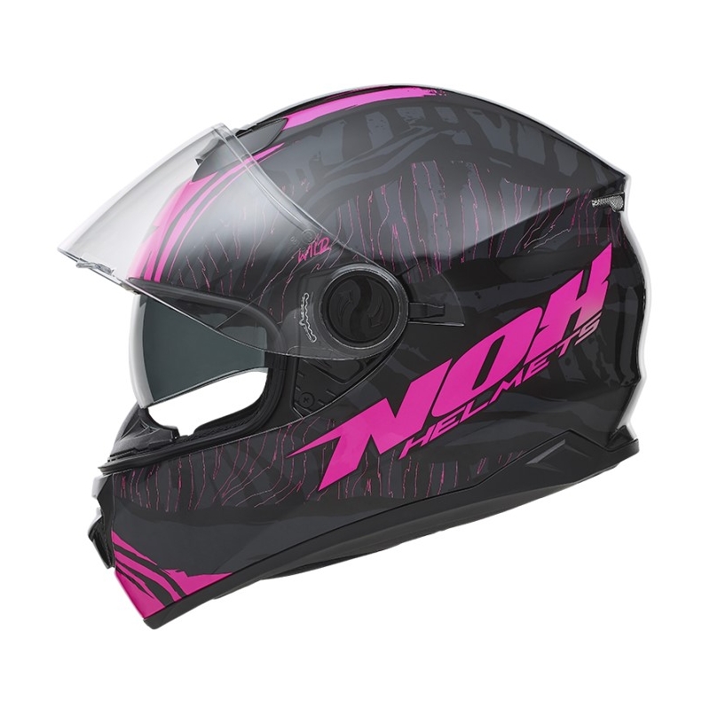 Integralna motoristička kaciga NOX N301 Wild black-fluo pink rasprodaja