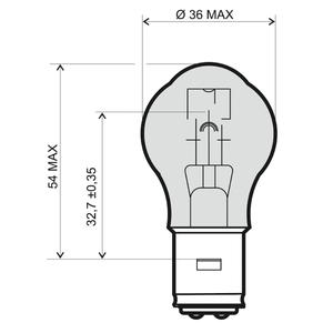 Žárovka RMS 12V 35/35W, S2 BA20D bílá
