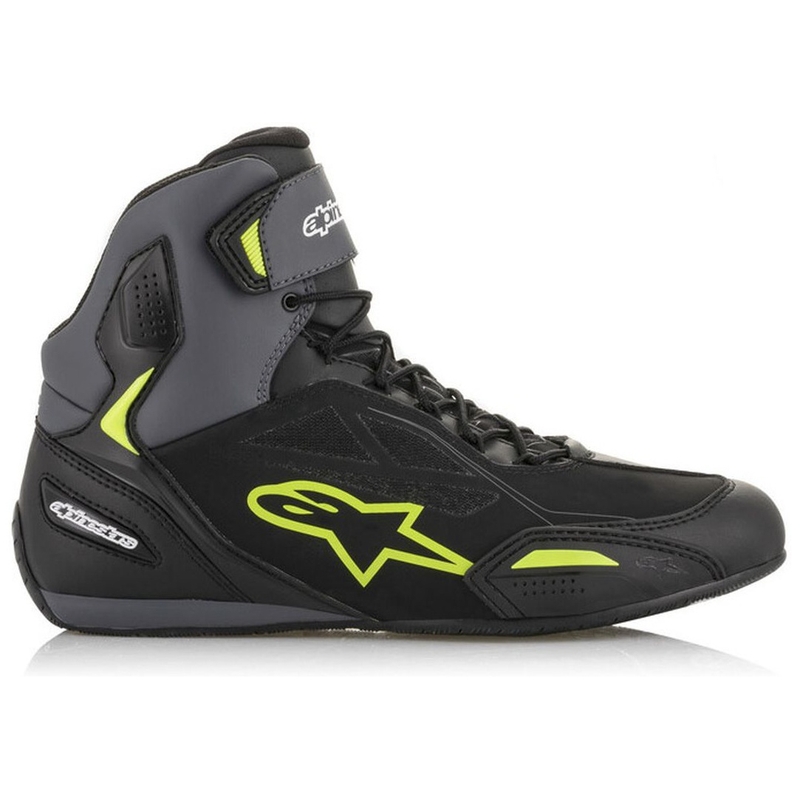 Alpinestars Faster-3 Drystar motorističke čizme crno-sive-fluo žute