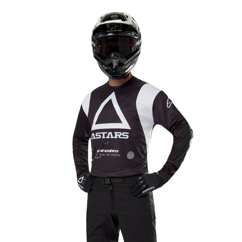 Alpinestars Techdura motocross majica crna
