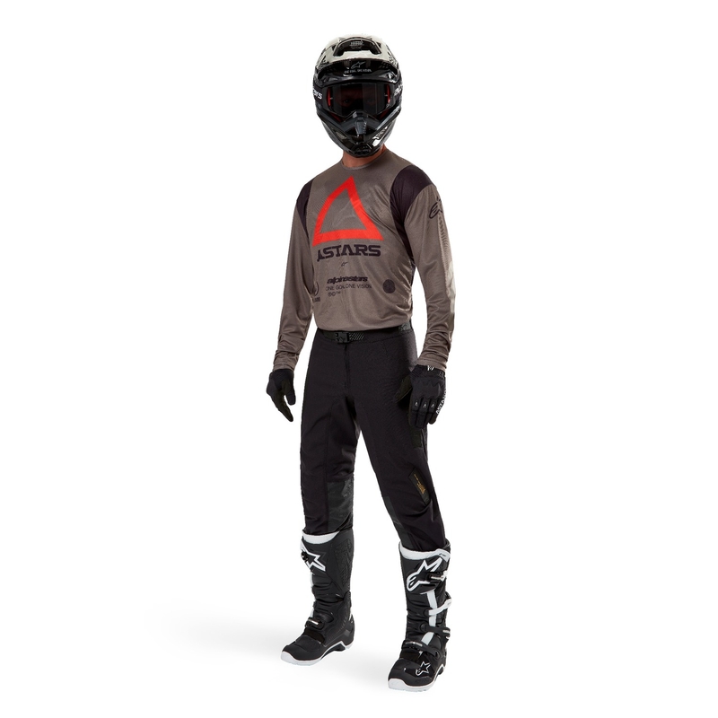 Alpinestars Techdura motocross majica smeđa