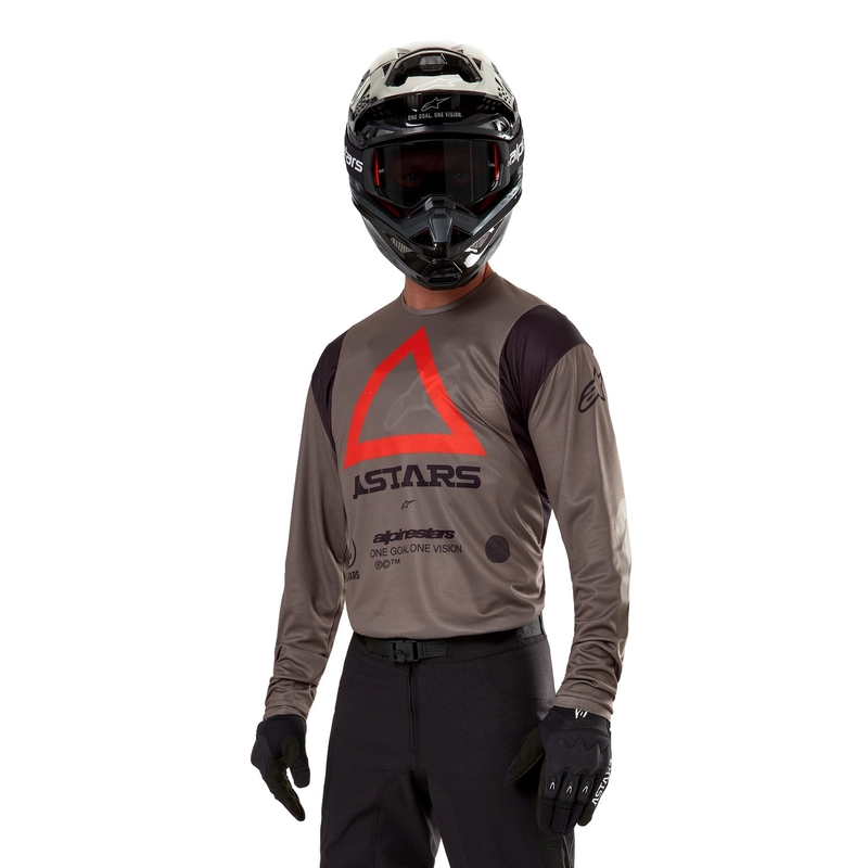 Alpinestars Techdura motocross majica smeđa