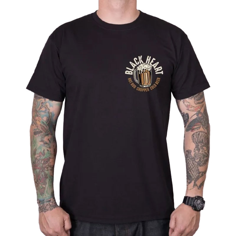 Black Heart Beer Biker majica kratkih rukava crna