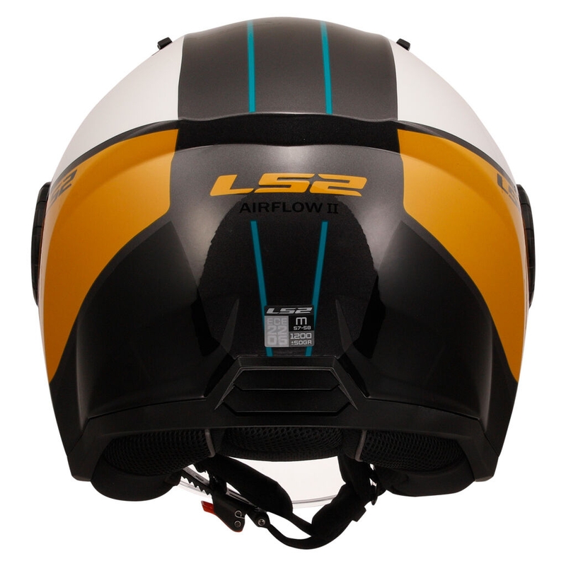 Otvorena motociklistička kaciga LS2 OF616 Airflow II Cover sjajna bijelo-smeđa