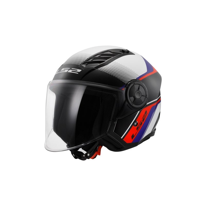 Otvorena motociklistička kaciga LS2 OF616 Airflow II Rush bijelo-plavo-crvena