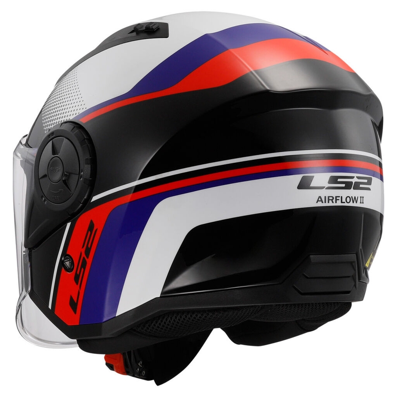 Otvorena motociklistička kaciga LS2 OF616 Airflow II Rush bijelo-plavo-crvena