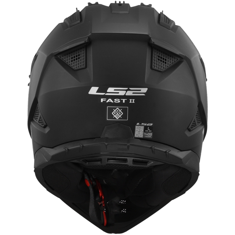 Motocross kaciga LS2 MX708 Fast II Solid mat crna