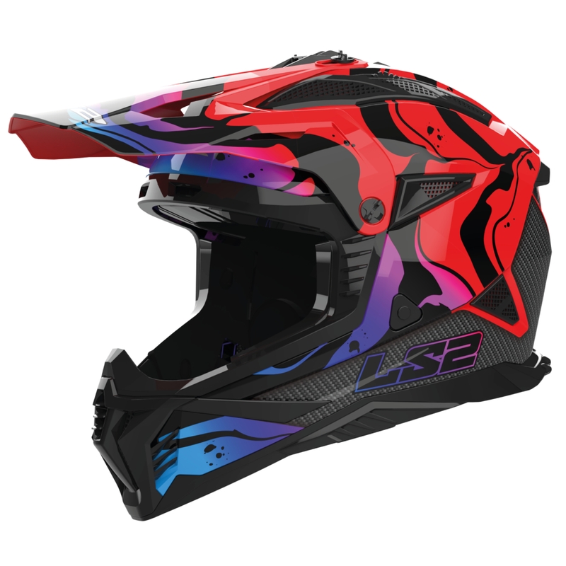 Motocross kaciga LS2 MX708 Fast II Wash crvena