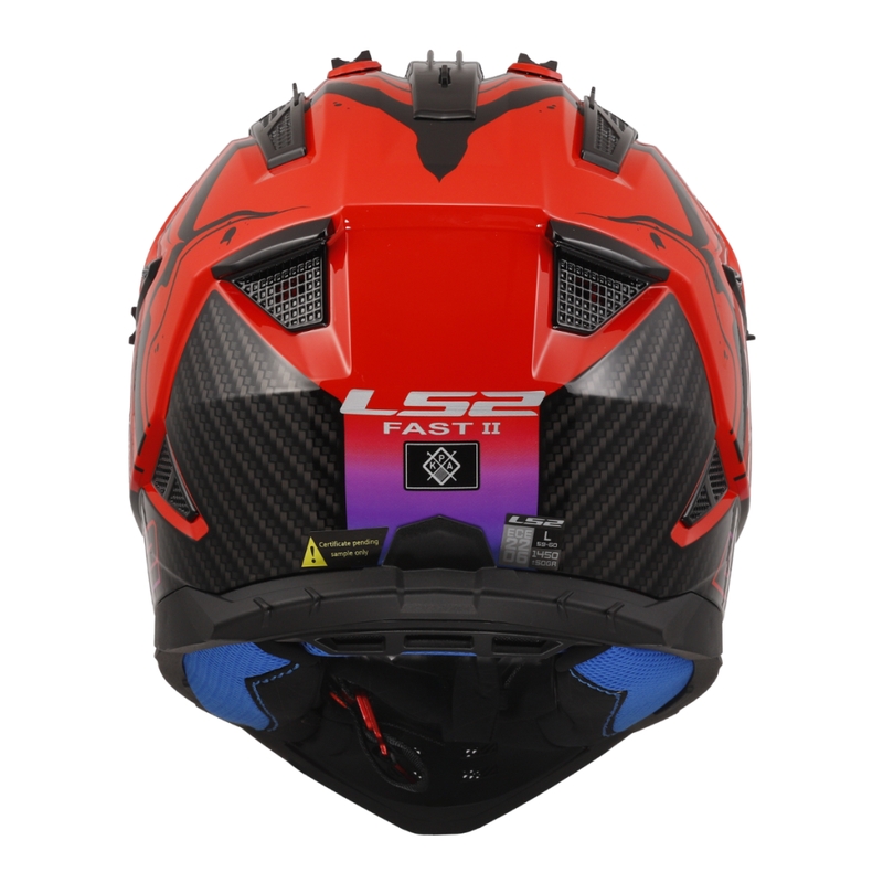 Motocross kaciga LS2 MX708 Fast II Wash crvena