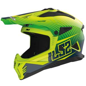 Motocross kaciga LS2 MX708 Fast II Duck zeleno-žuta