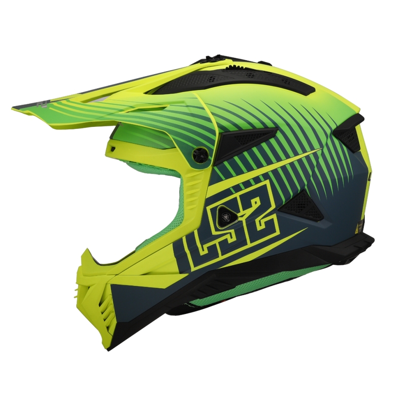 Motocross kaciga LS2 MX708 Fast II Duck zeleno-žuta