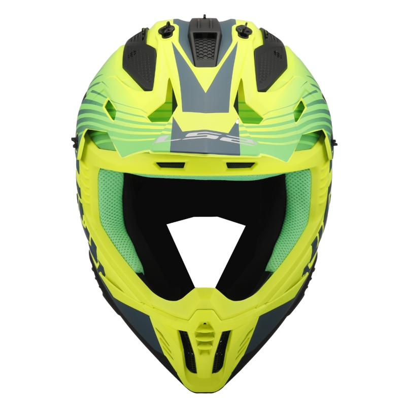 Motocross kaciga LS2 MX708 Fast II Duck zeleno-žuta