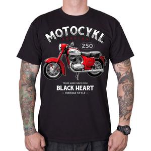 Majica Black Heart Motorcycle Panelka crna
