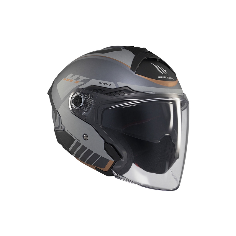 Otvorena kaciga MT Cosmo SV Cruiser mat sivo-crna