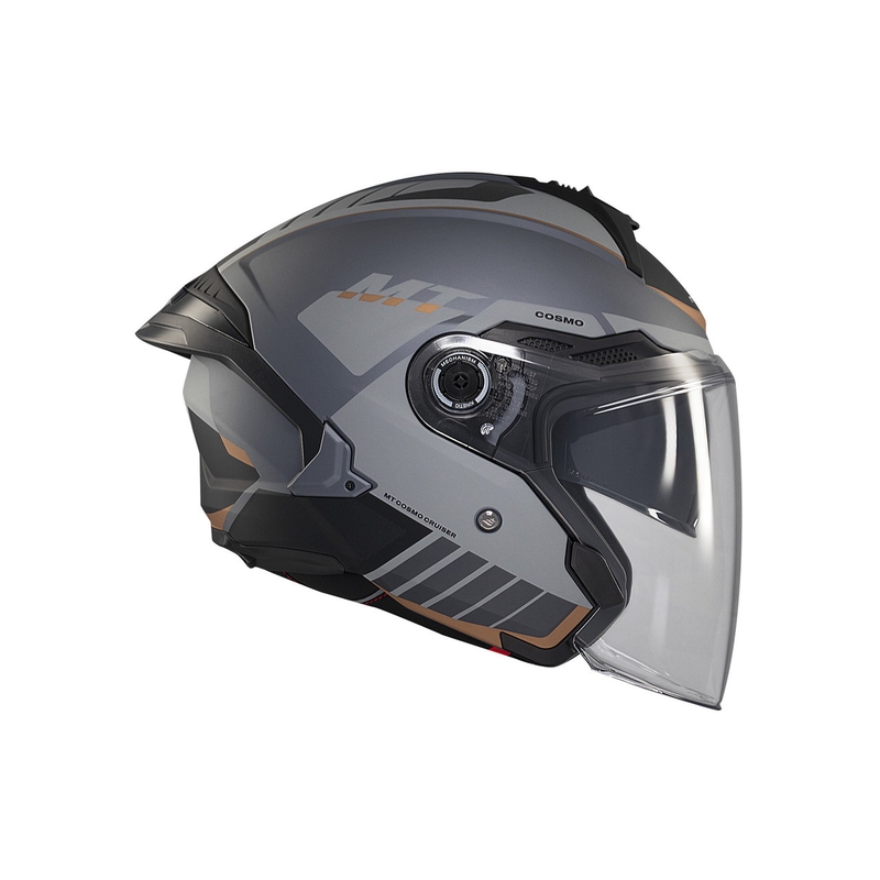 Otvorena kaciga MT Cosmo SV Cruiser mat sivo-crna