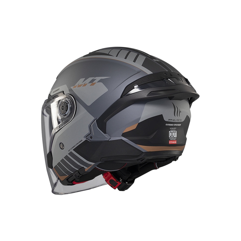 Otvorena kaciga MT Cosmo SV Cruiser mat sivo-crna