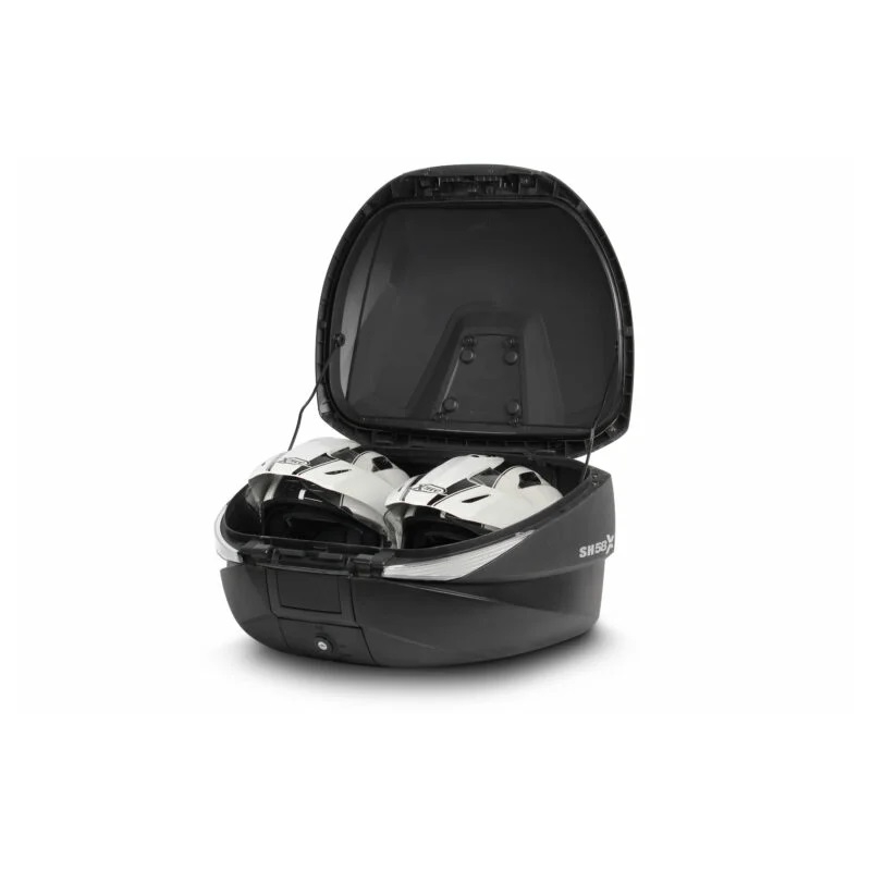 Vrchní kufr na motorku s barevným krytem SHAD SH58X bílá se zámkem PREMIUM