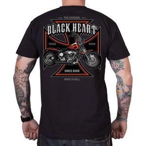 Majica Black Heart Motorcycle Cross crna