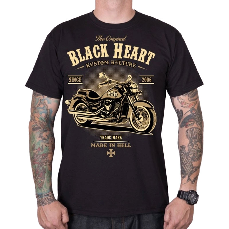 Majica Black Heart Harley crna