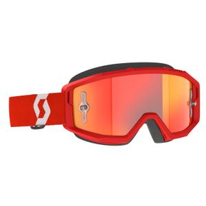 Motocross naočale SCOTT - USA Primal CH crveno-bijele (pleksi narančasti krom)
