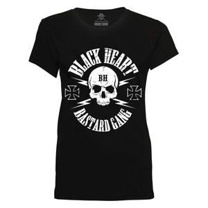 Ženska majica Black Heart Bastard Skull crna