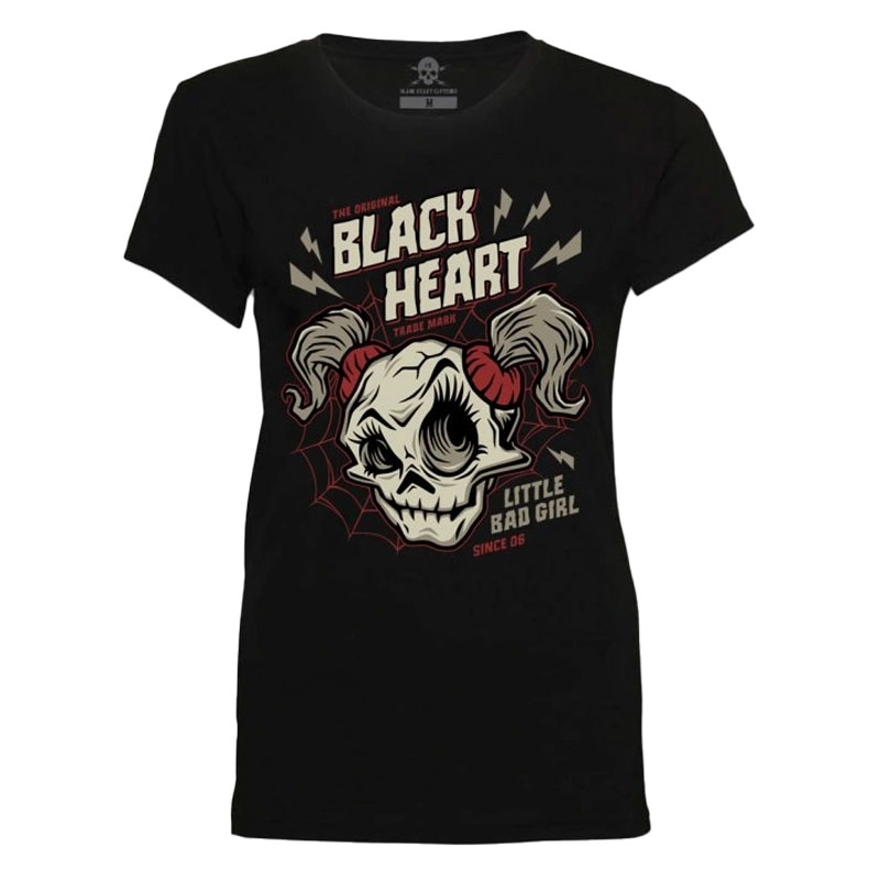 Ženska majica kratkih rukava Black Heart Ghost Face crna