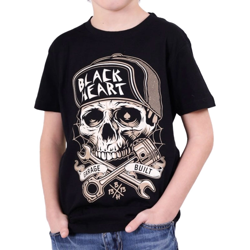 Black Heart Garage Built dječja majica crna