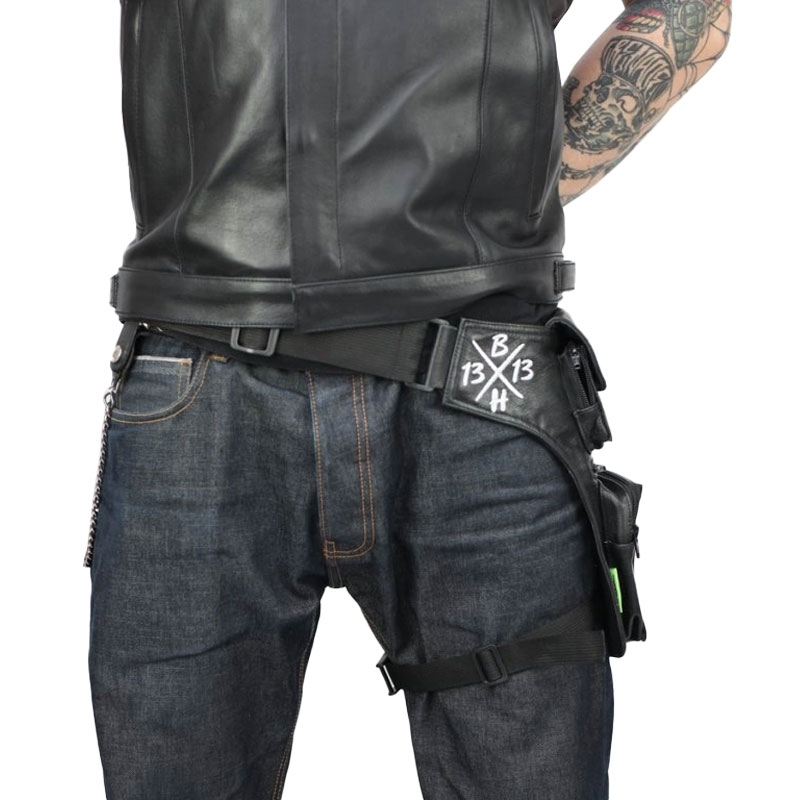 BLACK HEART W-TEC Skull bedreni džep crni