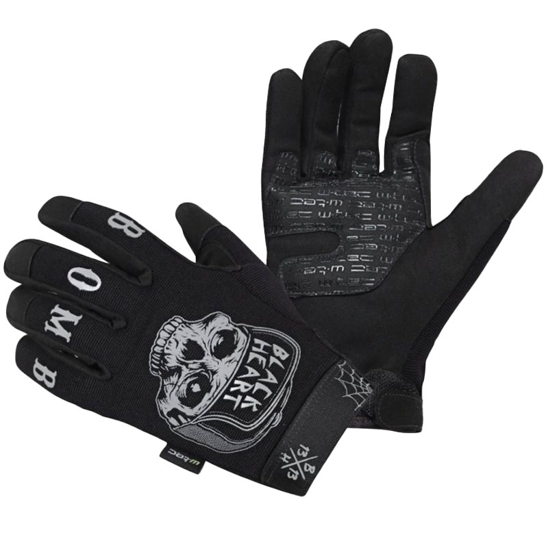 Black Heart W-TEC Garage Built chopper rukavice crne boje