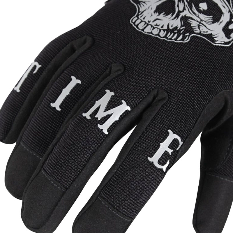 Black Heart W-TEC Garage Built chopper rukavice crne boje