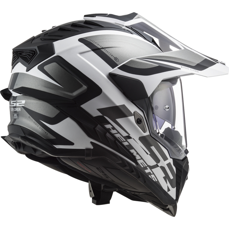 Enduro kaciga LS2 MX701 Explorer Alter mat crno-bijela