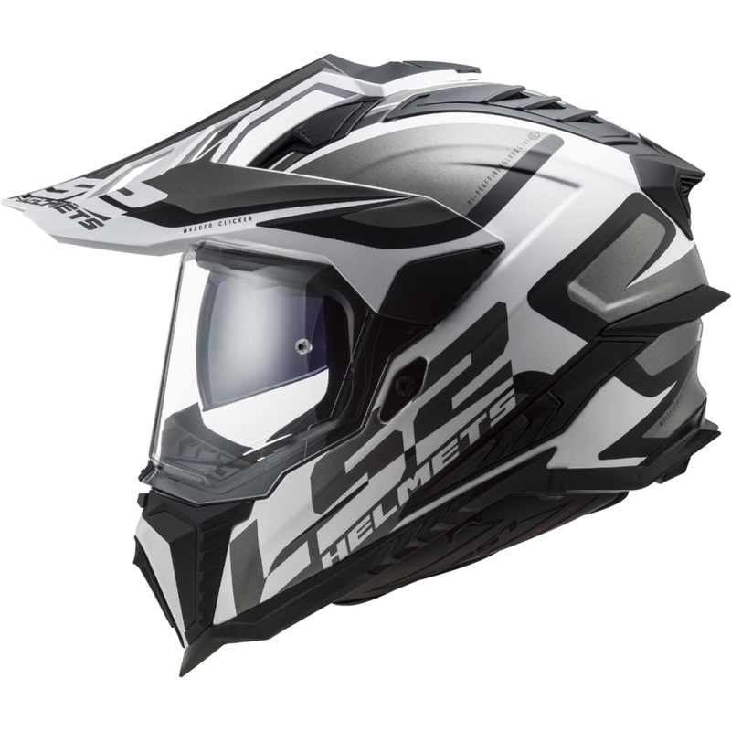 Enduro kaciga LS2 MX701 Explorer Alter mat crno-bijela