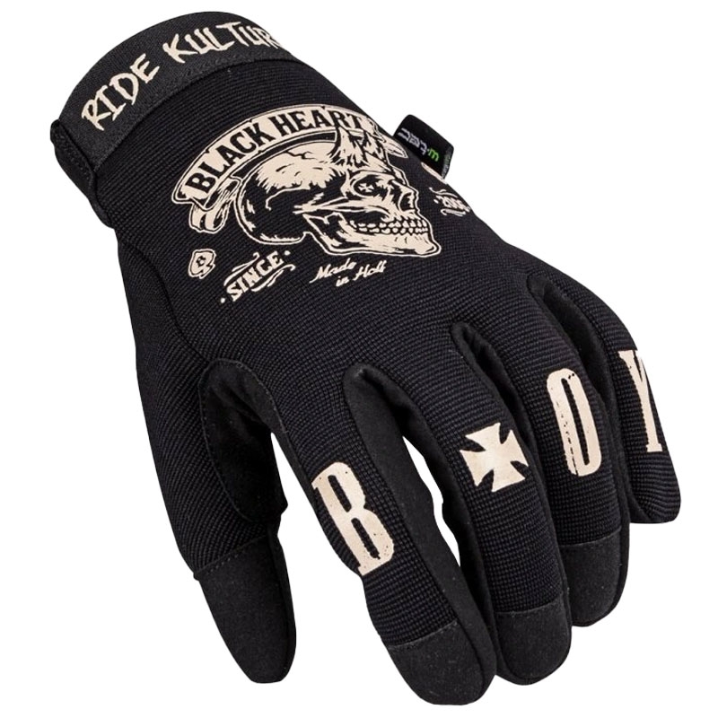 Black Heart W-TEC Rioter chopper rukavice crne