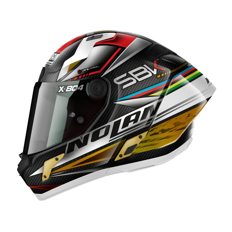 Integralna motociklistička kaciga Nolan X-804 RS Ultra Carbon SBK crno-crveno-zlatna
