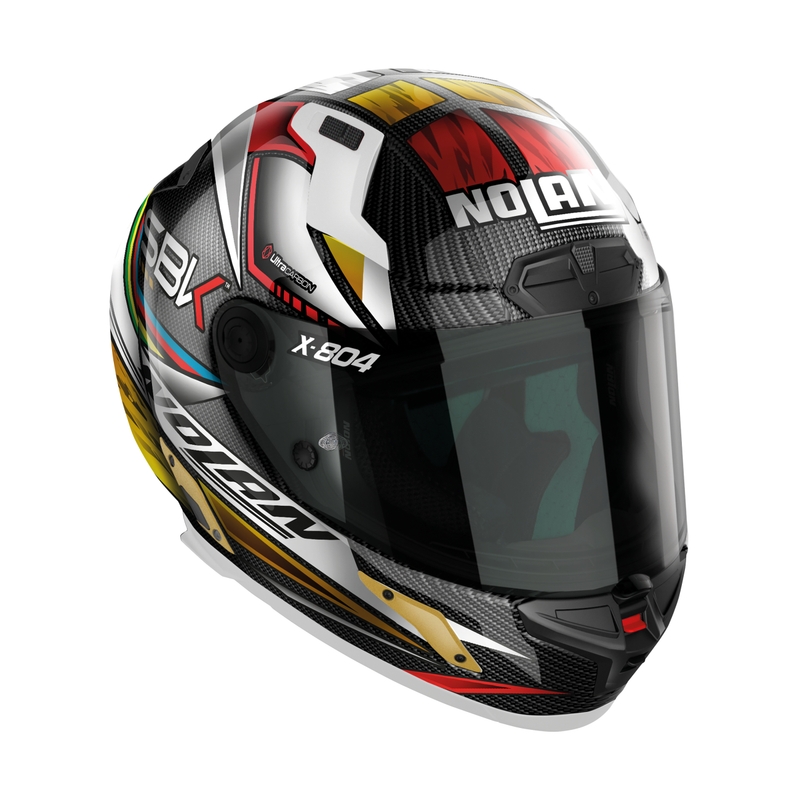 Integralna motociklistička kaciga Nolan X-804 RS Ultra Carbon SBK crno-crveno-zlatna