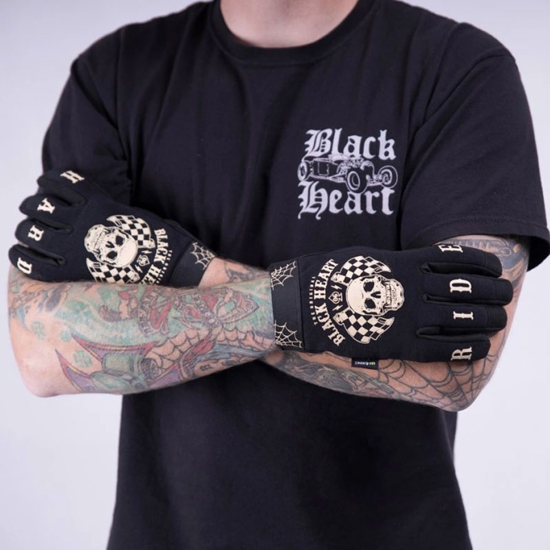 Black Heart W-TEC Starter chopper rukavice crne