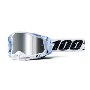 Motocross naočale 100% RACECRAFT Mixos srebrni pleksiglas