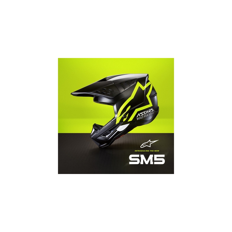Alpinestars S-M5 Compass motokros kaciga crno-fluo žuta