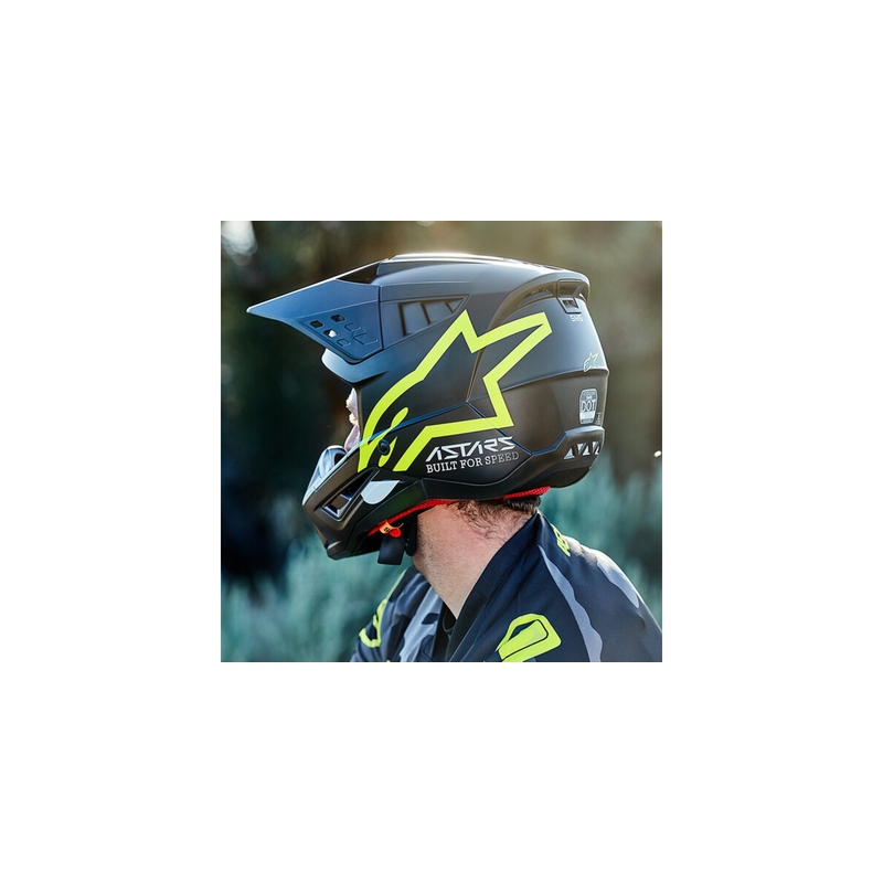 Alpinestars S-M5 Compass motokros kaciga crno-fluo žuta