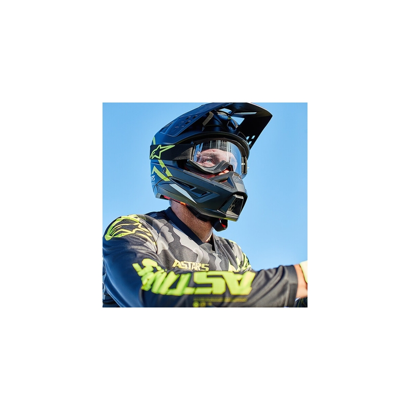 Alpinestars S-M5 Compass motokros kaciga crno-fluo žuta