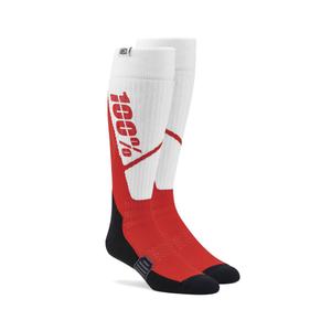 Čarape 100% - USA Torque MX bijelo-crvene