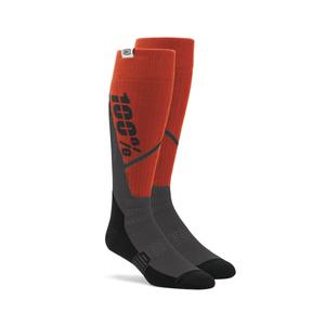 Čarape 100% - USA Torque MX narančasto-sive