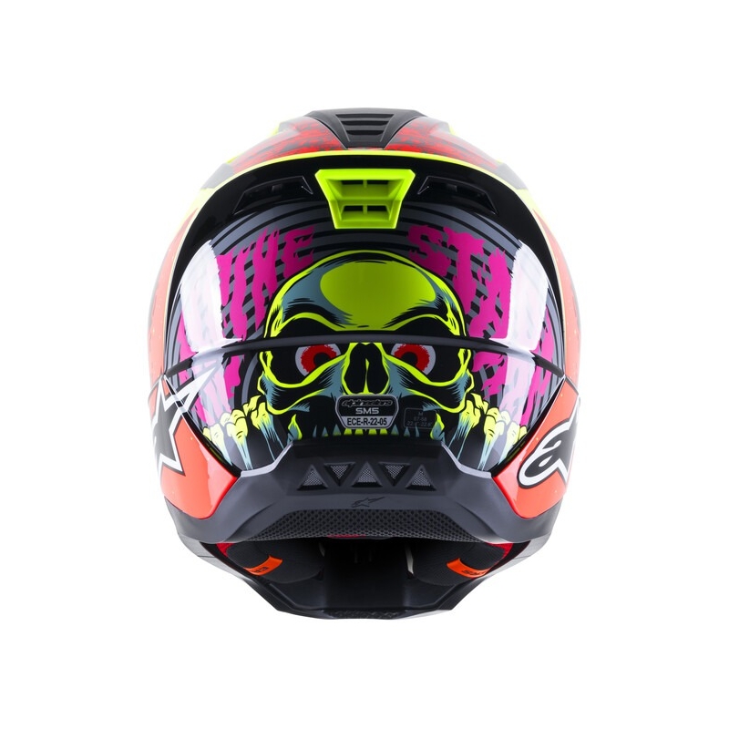 Motocross kaciga Alpinestars S-M5 Solar Flare fluo žuto-fluo crveno-crna