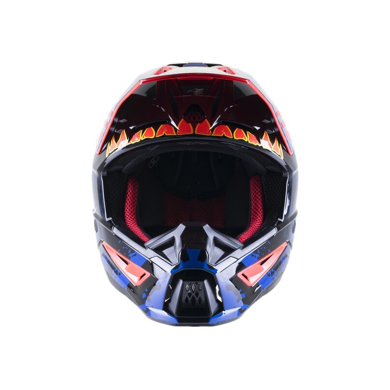 Alpinestars S-M5 Solar Flare kaciga za motocros crna-plava-fluo crvena-fluo žuta rasprodaja
