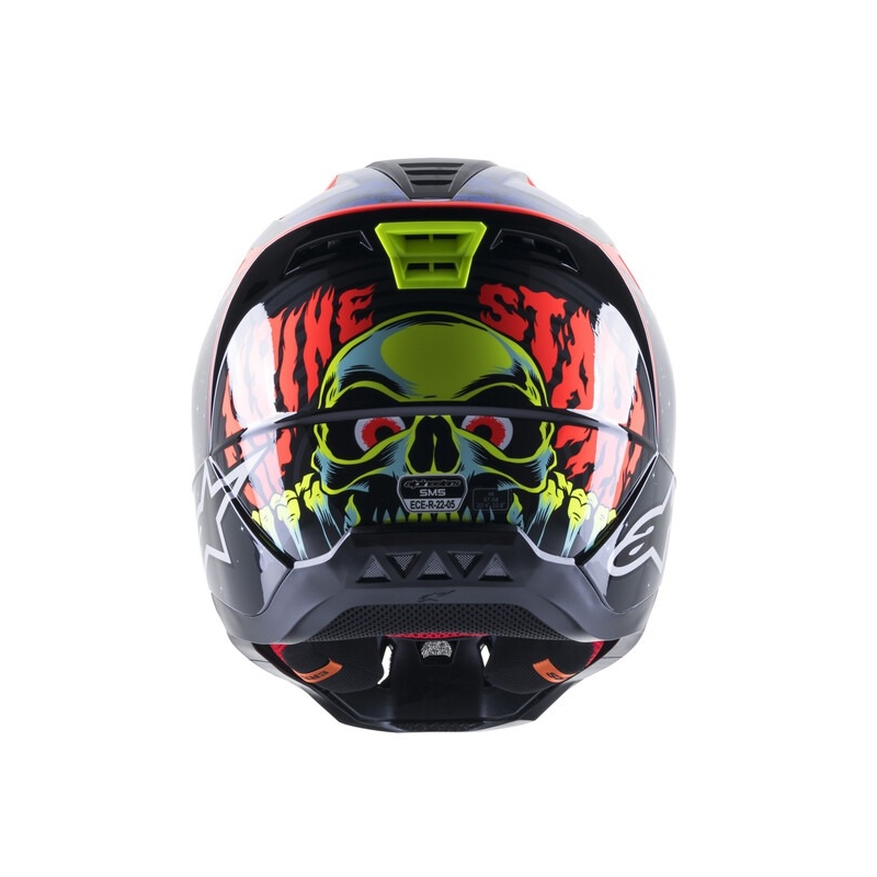 Alpinestars S-M5 Solar Flare kaciga za motocros crna-plava-fluo crvena-fluo žuta rasprodaja