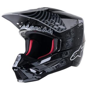 Alpinestars S-M5 Solar Flare motocross kaciga crno-siva