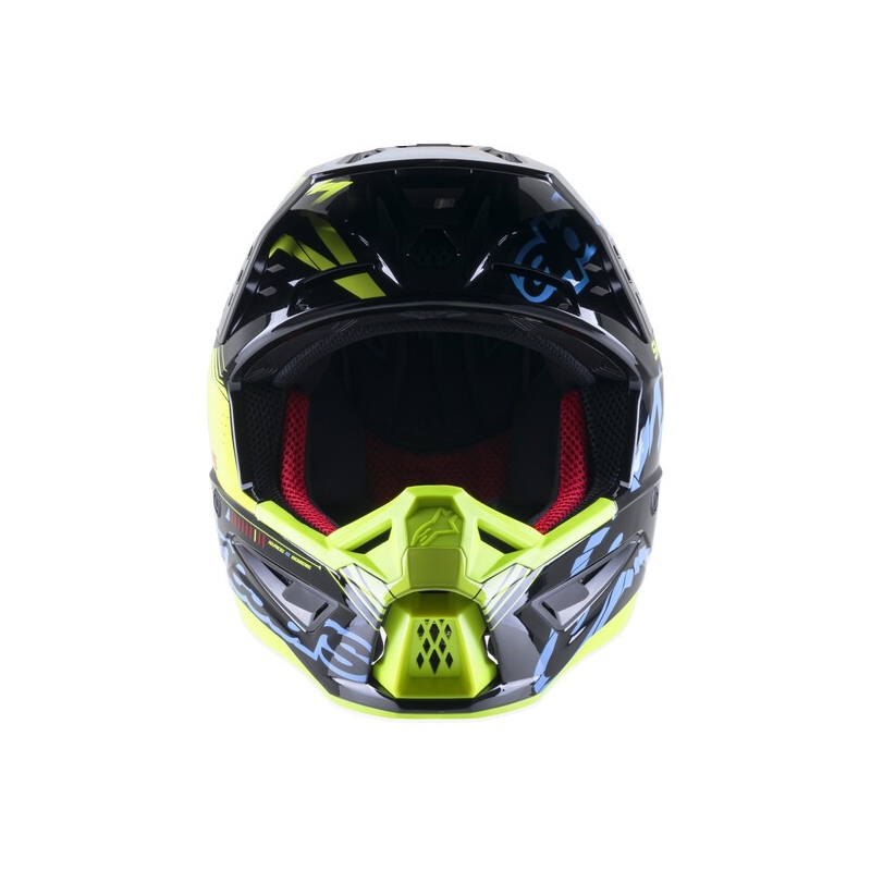 Motocross kaciga Alpinestars S-M5 Action fluo žuto-crna-plava-tamno crvena