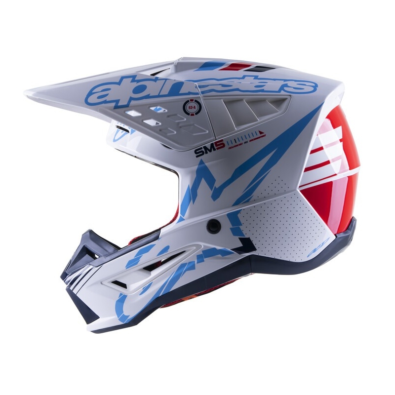 Alpinestars S-M5 Action motocross kaciga bijela-plava-crna-tamno crvena