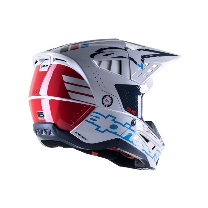 Alpinestars S-M5 Action motocross kaciga bijela-plava-crna-tamno crvena