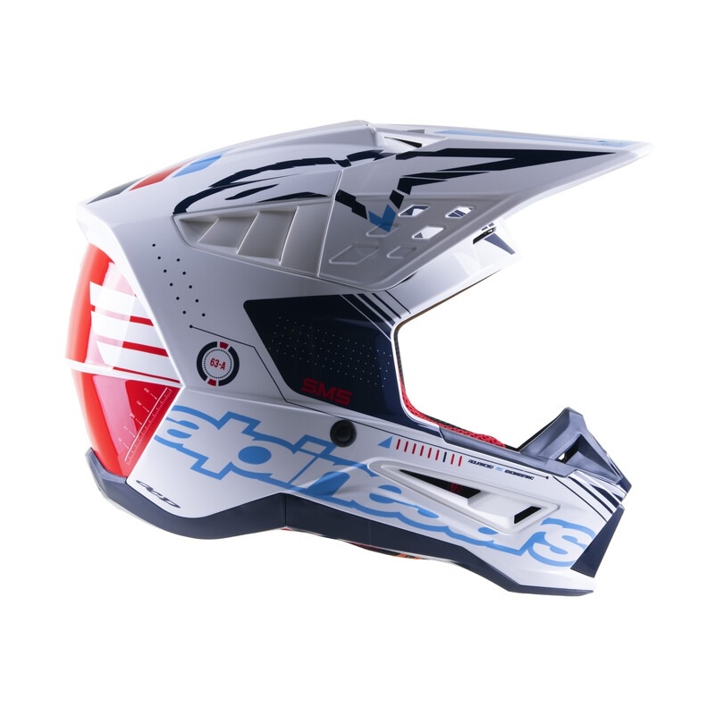Alpinestars S-M5 Action motocross kaciga bijela-plava-crna-tamno crvena
